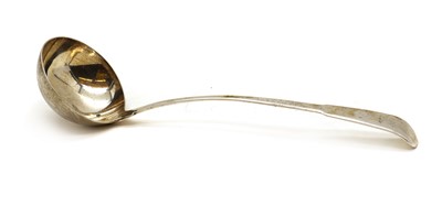 Lot 81 - A George III silver Fiddle pattern ladle