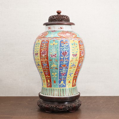 Lot 111 - A Chinese famille rose vase