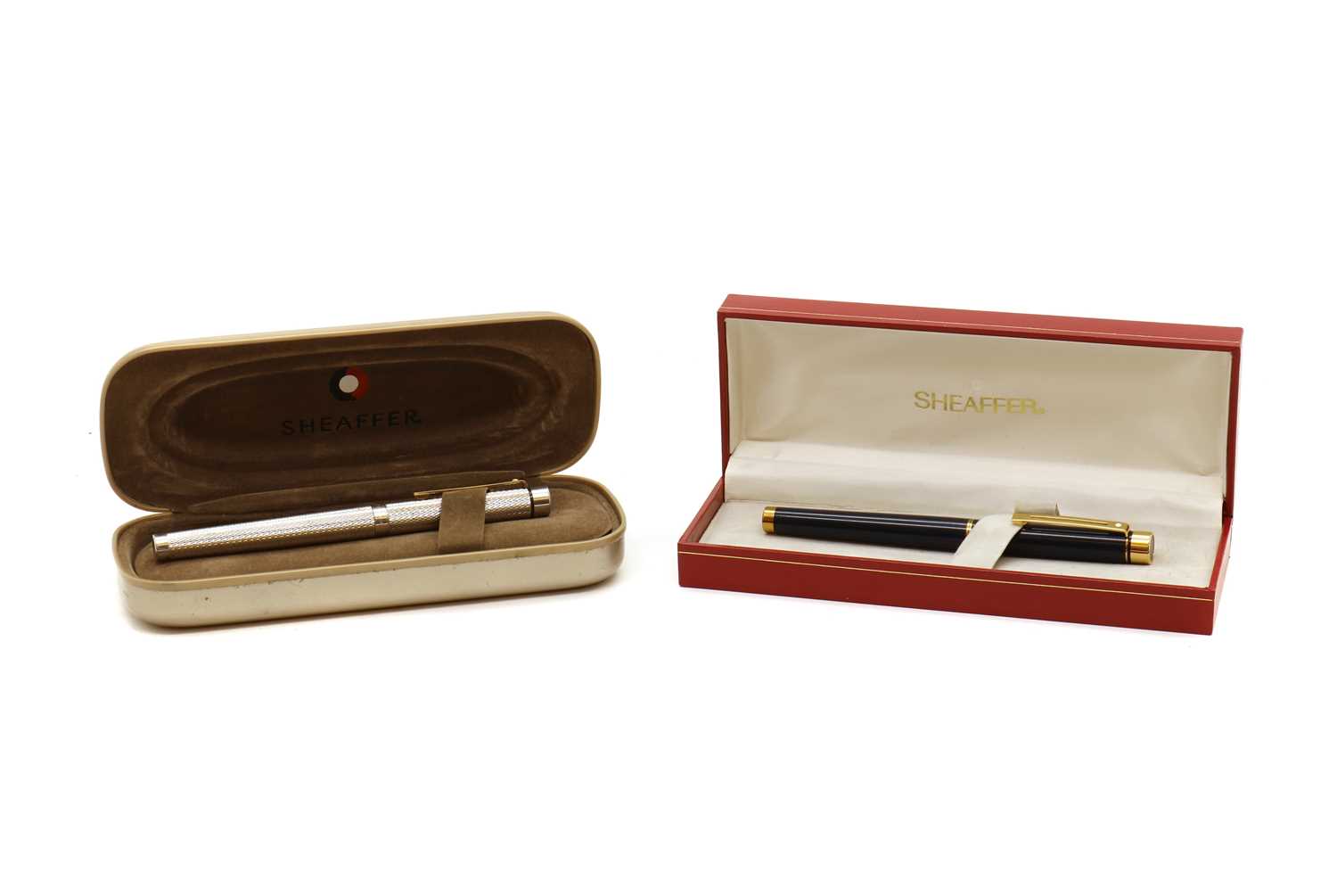 Lot 302 - A silver-plated Sheaffer fountain pen