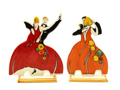 Lot 165 - A pair of Wedgwood Clarice Cliff 'Age of Jazz' dancers