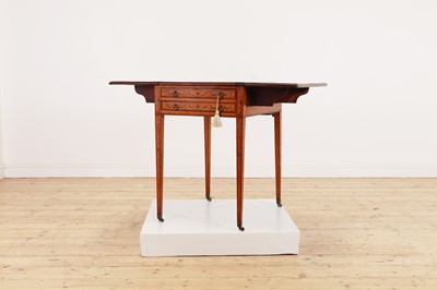Lot 68 - A satinwood and rosewood crossbanded Pembroke table