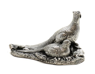 Lot 48 - A silver figure group or table ornament
