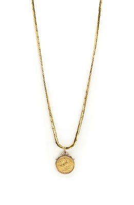 Lot 280 - An 1896 sovereign coin necklace