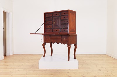 Lot 516 - A rosewood, fruitwood and marquetry cabinet