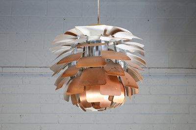 Lot 482 - A Danish copper finish 'Artichoke' pendant light