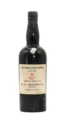 Lot 198 - Grahams, Vintage Port, 1945, label to back stating recorked 28/?? appears to be 1960s/70s label (1)