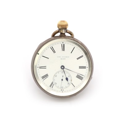 Lot 297 - A sterling silver open faced John Walker pocket watch