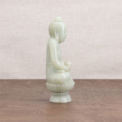 Lot 356 - A Chinese jade Buddha