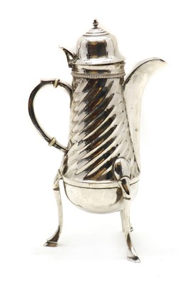 Lot 65 - A silver coffee pot