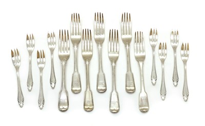 Lot 12 - A collection of George III silver forks