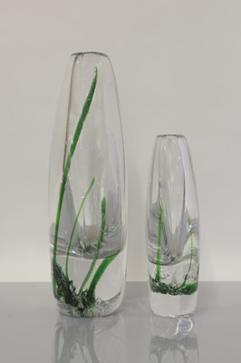 Lot 478 - Two Kosta 'Seaweed' vases