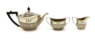 Lot 68 - A Victorian silver three piece tea service