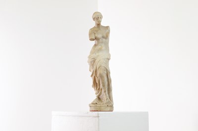 Lot 500 - An alabaster figure of the Venus de Milo