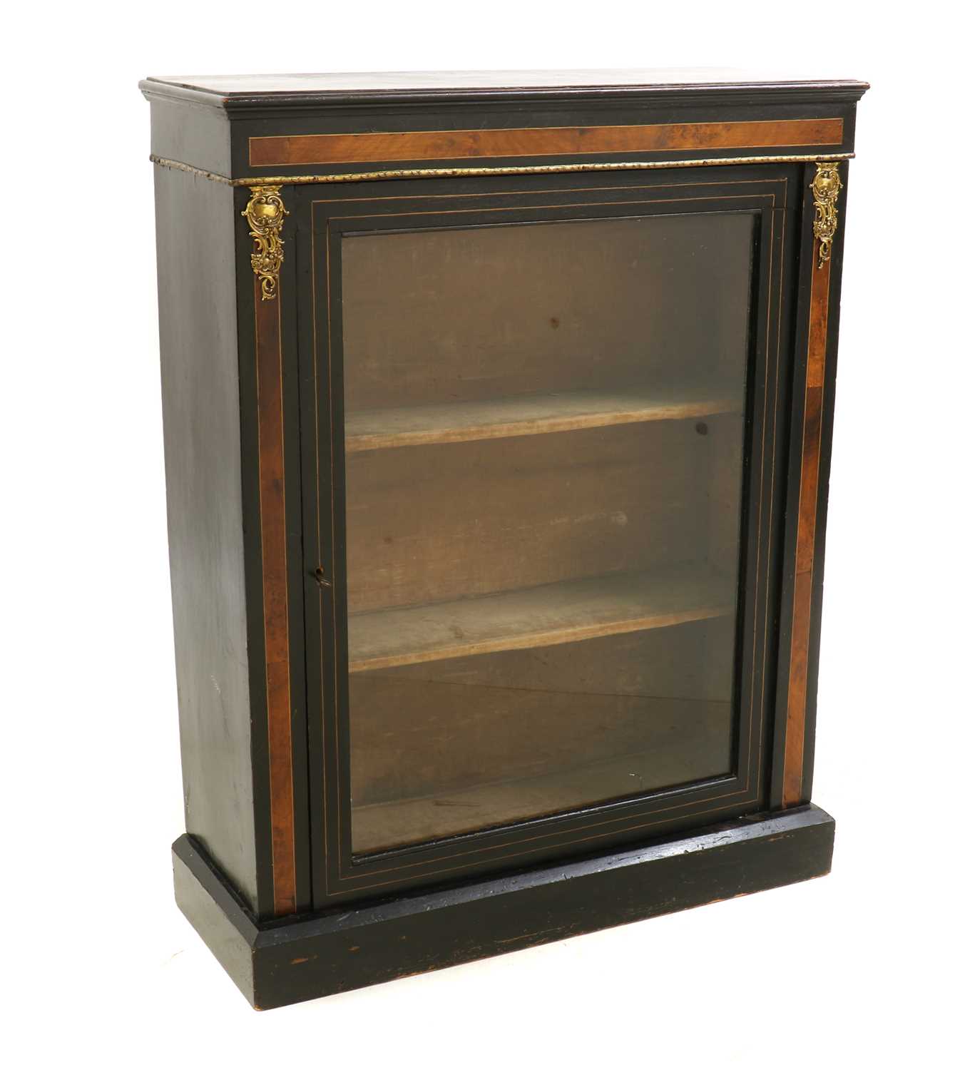 Lot 380 - A Victorian ebonised pier cabinet
