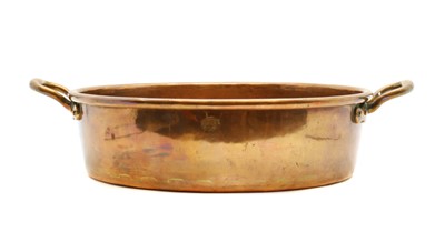 Lot 222 - A Victorian copper preserve pan