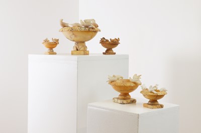 Lot 14 - Five alabaster urns