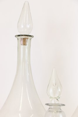 Lot 519 - A near pair of large glass chemists' bottles