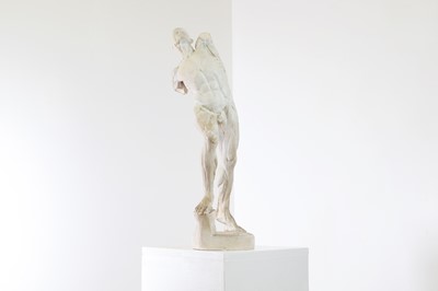 Lot 20 - A plaster figure of an écorché male