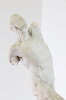 Lot 20 - A plaster figure of an écorché male