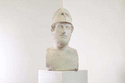 Lot 3 - A plaster bust of Pericles after the antique