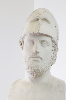 Lot 3 - A plaster bust of Pericles after the antique