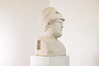Lot 3 - A plaster bust of Pericles after the antique