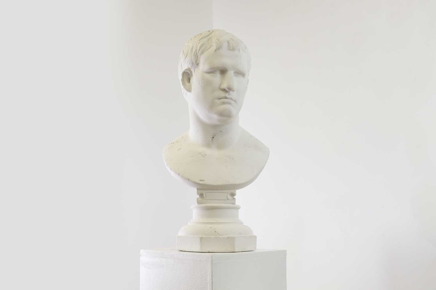 Lot 4 - A large plaster bust of Marcus Vipsanius Agrippa