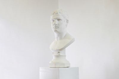 Lot 4 - A large plaster bust of Marcus Vipsanius Agrippa