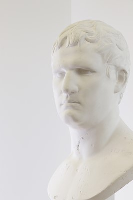 Lot 4 - A large plaster bust of Marcus Vipsanius Agrippa