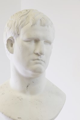 Lot 4 - A large plaster bust of Marcus Vipsanius Agrippa