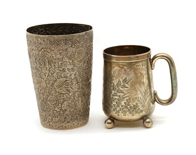 Lot 15 - An Indian silver cup
