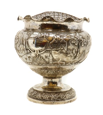 Lot 6 - An Indian silver rose bowl