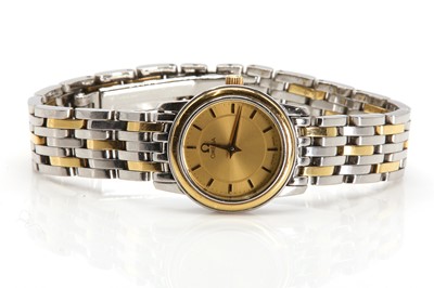 Lot 533 - A ladies' bi-colour Omega de Ville Prestige quartz bracelet watch, c.2003