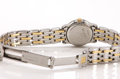 Lot 533 - A ladies' bi-colour Omega de Ville Prestige quartz bracelet watch, c.2003