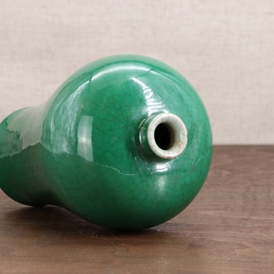 Lot 139 - A Chinese green-glazed meiping vase