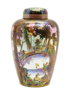 Lot 250 - A Wedgwood Fairyland Lustre Malfrey pot and cover