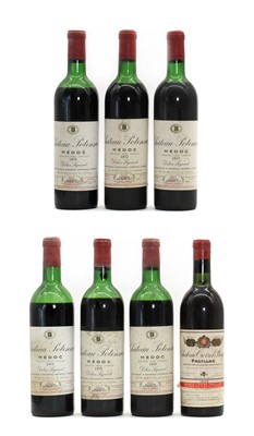 Lot 107 - Chateau Pontensac, Medoc, 1972 (6) together with Chateau Croizet-Bages, Pauillac, 1969 (1)