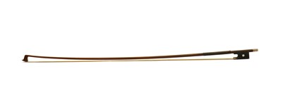 Lot 156 - An English silver mounted violin bow