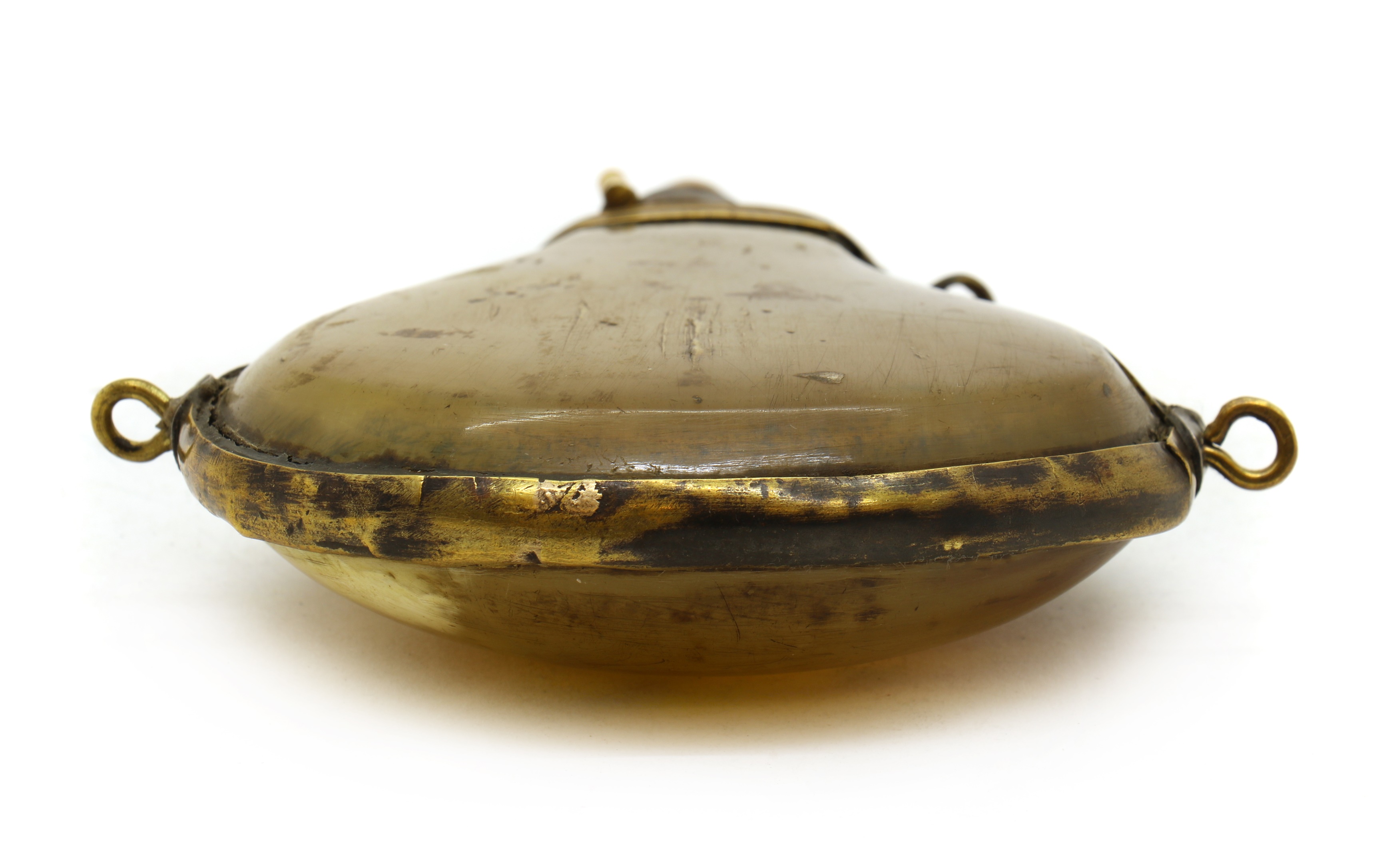 Lot 133 - A lanthorn powder flask