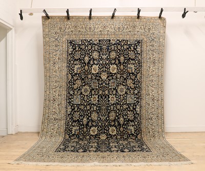 Lot 382 - A Persian wool and silk Nain rug