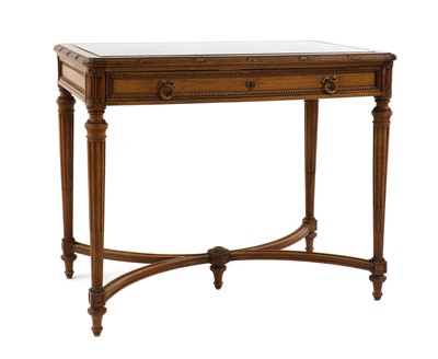 Lot 405 - A Louis XVI-style walnut bijouterie table