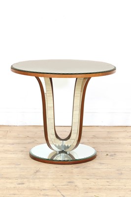 Lot 187 - An Art Deco mirrored glass occasional table