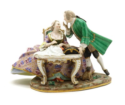 Lot 262 - A Meissen porcelain figure of a man and a lady