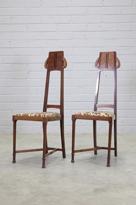 Lot 131 - A pair of Scottish mahogany side chairs