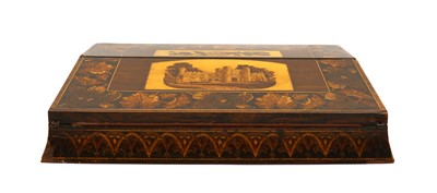Lot 344A - A Victorian Tunbridge ware and rosewood writing slope
