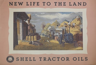 Lot 300 - Three Shell Tractor Oils 'New Life To The Land' posters