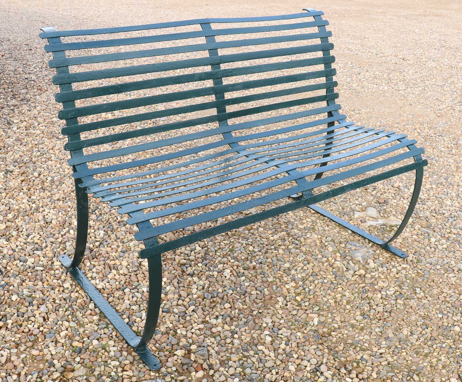 Lot 551 A cast iron bench