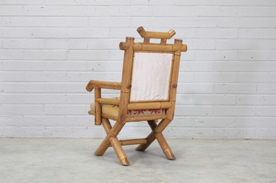 Lot 124 - A French bamboo armchair