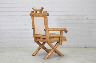 Lot 124 - A French bamboo armchair