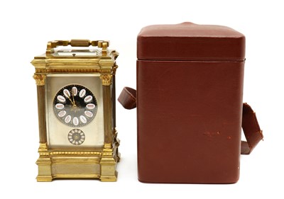 Lot 291 - A brass Grand Sonnerie carriage clock